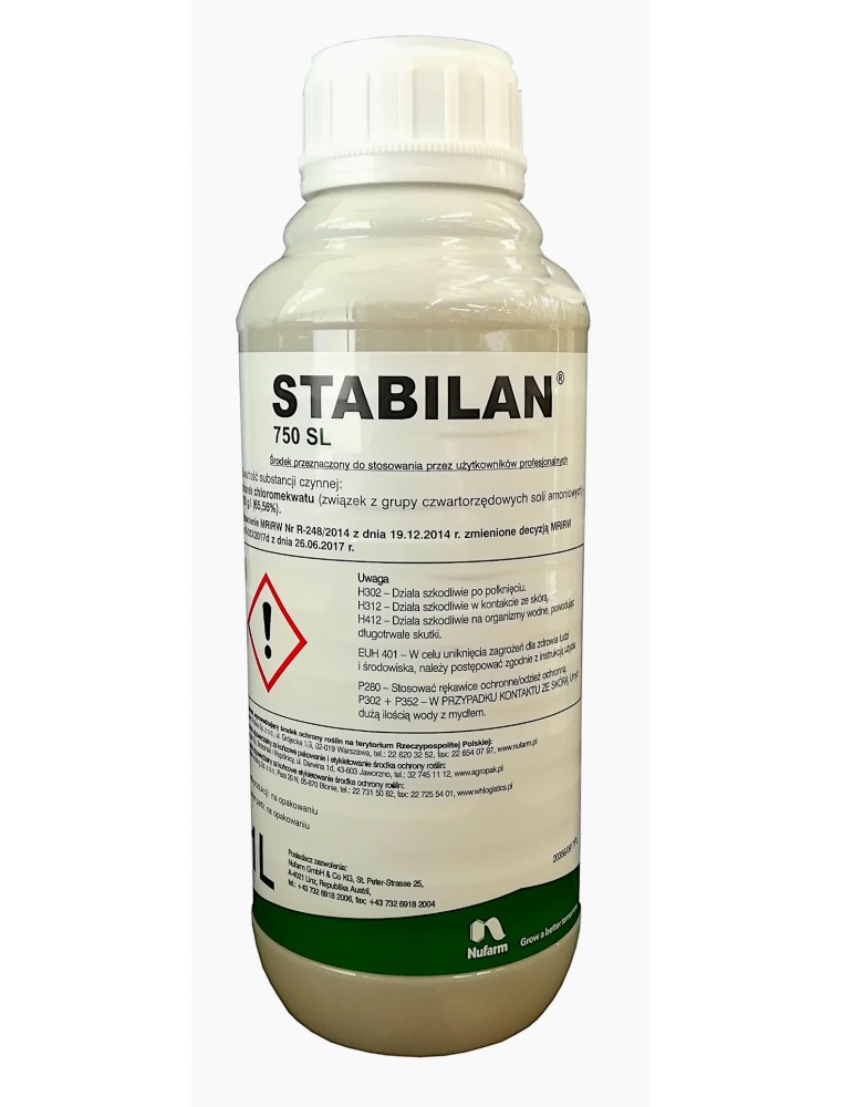 Regulator wzrostu Stabilan 750 SL Nufarm Regulator wzrostu Stabilan 750 SL Nufarm