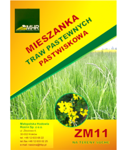 Mieszanka traw pastewnych z komonicą na tereny suche -  ZM11- ulotka